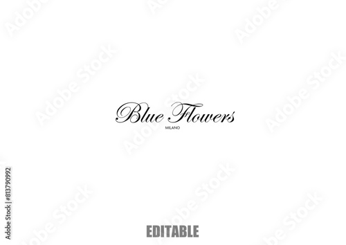 Logotype Script Editable