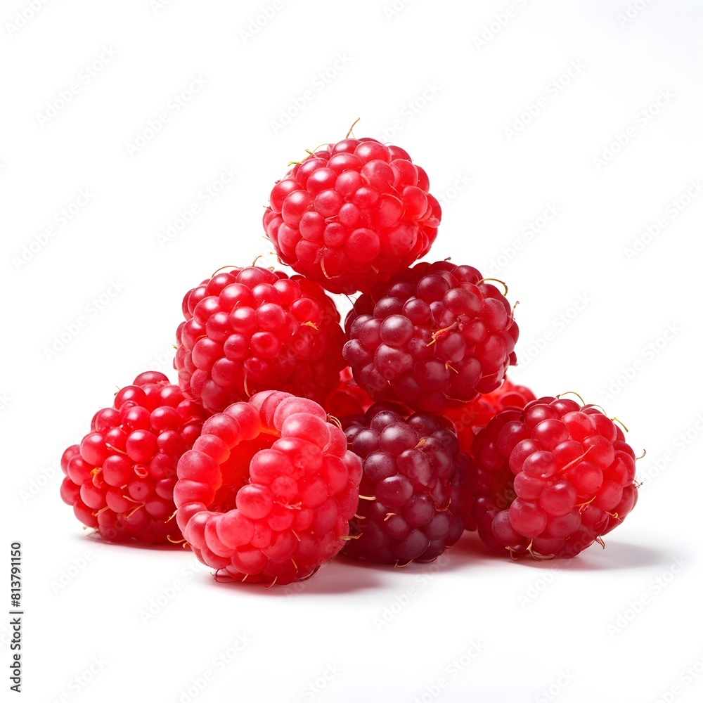 raspberries isolated on white background raspberries isolated on white background