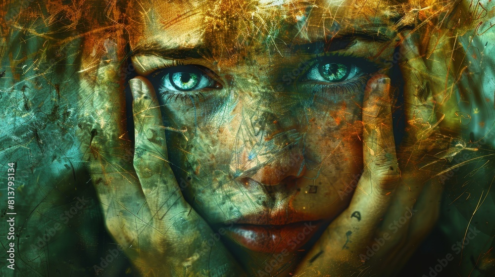 Craft an image that explores the artistic representation of human emotion and creativity Craft an image that explores the artistic representation of human emotion and creativity