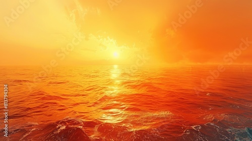 A dynamic orange to yellow gradient, invoking the energy of a summer morning, Photography, color filters over lens for a natural gradient effect AIG51A. photo