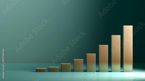 Bar chart showing the exponential growth of profit from investment  indicating lucrative returns and wealth accumulation