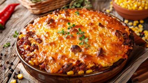 American cuisine. Tamale pie is a traditional dish of the southwestern United States.