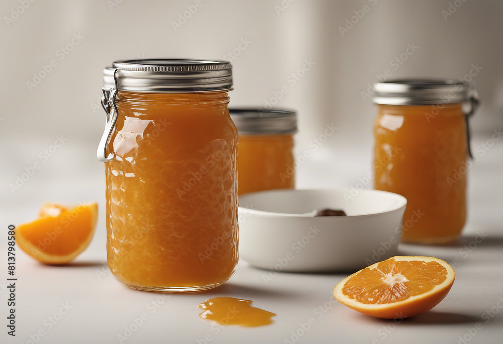 organic homemade orange jam in jar, isolated white background, copy space for text
organic homemade orange jam in jar, isolated white background, copy space for text