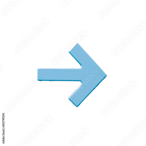 blue arrow icon minimal white no shadow presentation