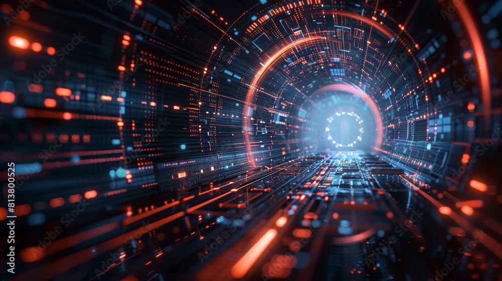 Obraz premium IoT's network infrastructure drives tech innovation, enhances business services, and boosts connectivity.