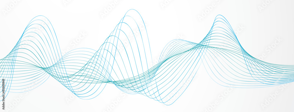 COURBES GRAPHIQUES DYNAMIQUES SUR FOND BLANC - V2