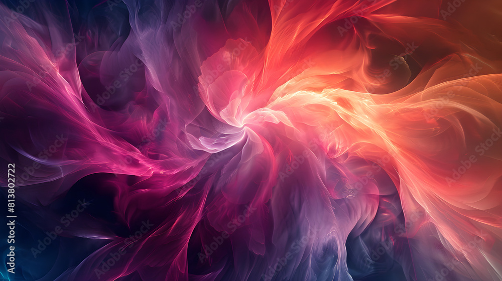 Vibrant Whirl: Abstract Blend of Purple and Pink