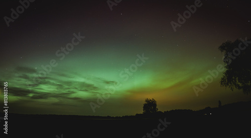 Aurora borealis in Germany on 11.05.2024 Northern lights in north Germany 
