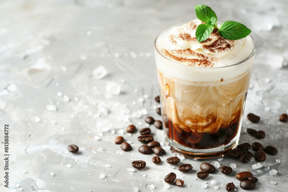 Decadent Coffee Cocktail with Cream and Beans Decadent Coffee Cocktail with Cream and Beans