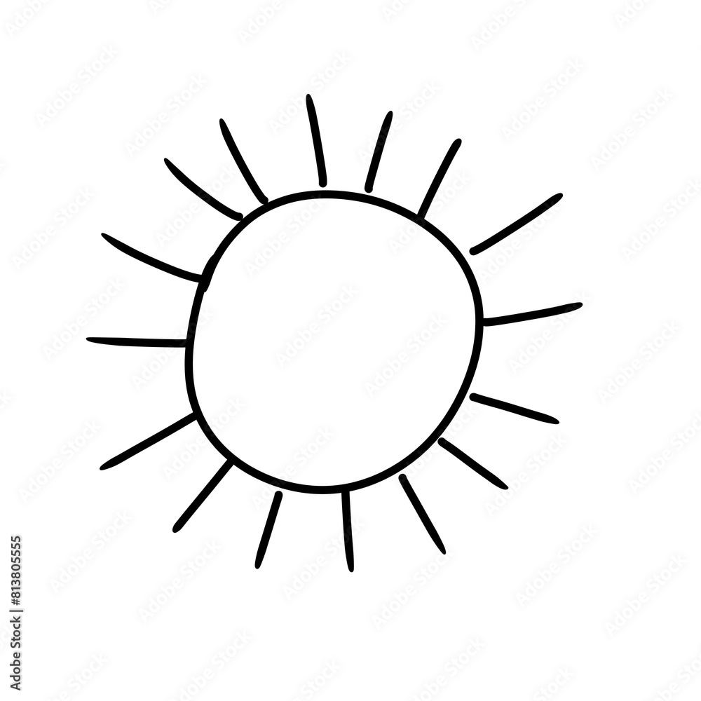 Doodle sky, planet, star Doodle sky, planet, star
