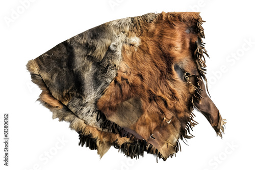 Animal Hide Clothing isolated on transparent background photo