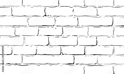 silhouette of brick or brickwork texture. brick wall grunge background. design element, texture of an ancient brick wall, Brick wall silhouette, SVG, Vector, Illustration