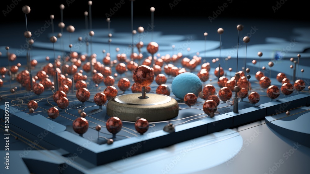 3D visualization of a pebble bed nuclear reactor, highlighting the flow ...