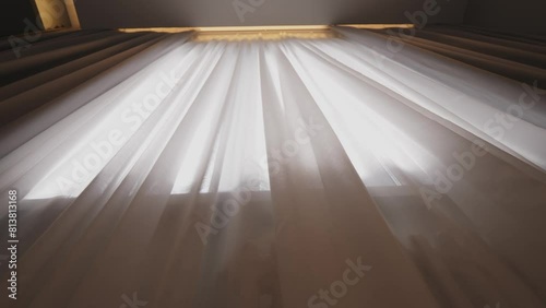 curtains on an electric drive or electric cornice photo