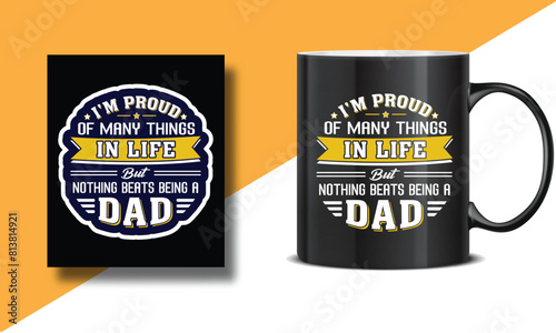 Vector Father's Day typography mug design, Father's Day quotes template design, Father's day typography for t-shirt, poster, mug print and greeting cards.Happy father day Designs.