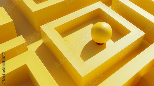 Dynamic yellow background with fluid shapes modern concept.
