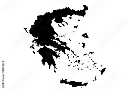 greece map silhouette