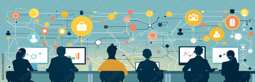 Modern Cybersecurity Operations Center with Professionals Monitoring Network Traffic
Modern Cybersecurity Operations Center with Professionals Monitoring Network Traffic