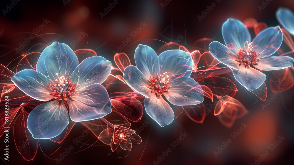 Beautiful flowers.Modern abstract design template.Spring flora