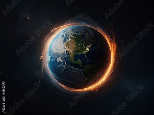 earth in the sun