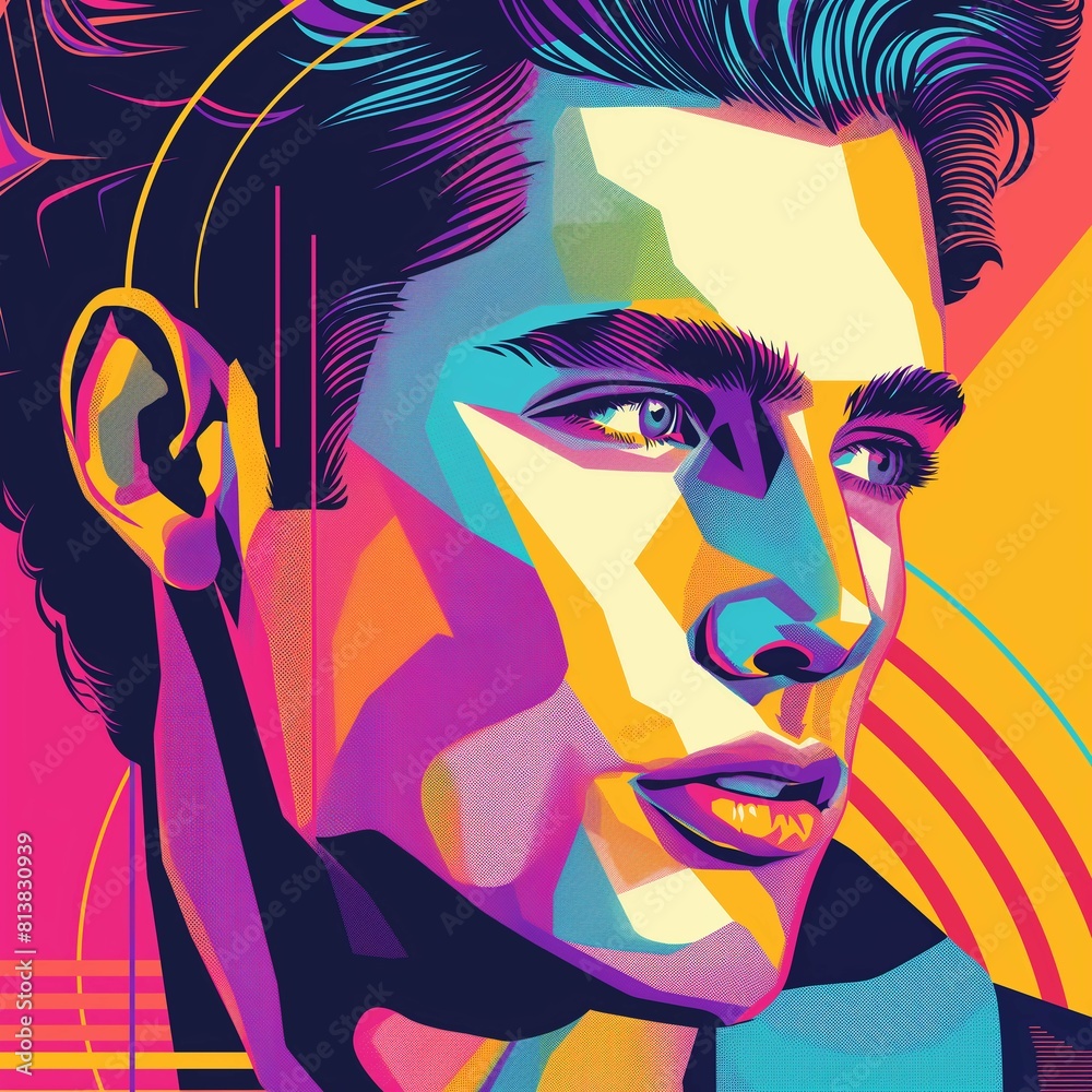 Naklejka premium Color Explosion: The Pop Art Phenomenon