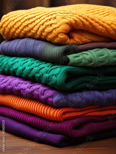 stack of colorful fabrics