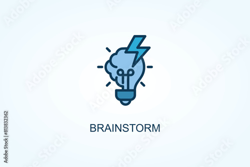 Brainstorm vector  or logo sign symbol illustration