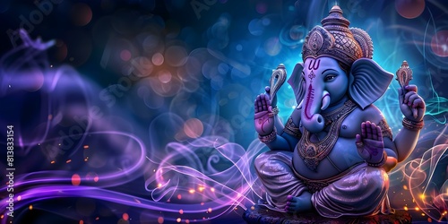 Perfect Lord Ganesha a symbol of beauty and perfection. Concept Spirituality, Hinduism, Lord Ganesha, Devotion, Religious Symbolism photo