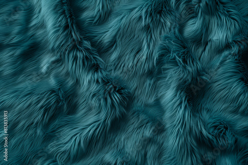 A close up of a blue fur texture