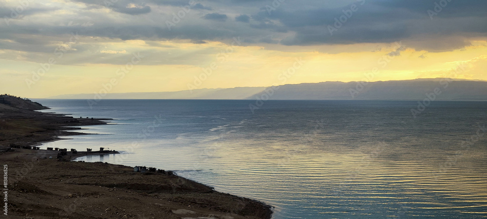 Obraz premium Landscape at the Dead sea in Jordan