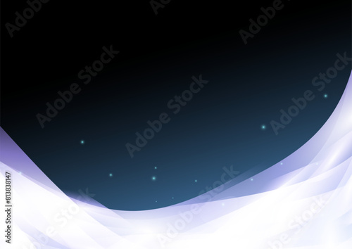 輝く青のデジタルウェーブ背景