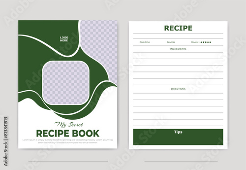 restaurant food menu recipe book design template for cookbook
