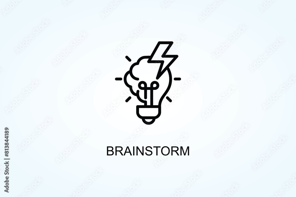 Brainstorm Vector Or Logo Sign Symbol Illustration Brainstorm Vector Or Logo Sign Symbol Illustration