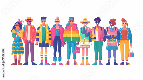 Pride Fashion Marketplace: LGBTQ Designer Showcase Event Celebrating Style and Identity Flat Design Icon Concept Illustration on Adobe Stock