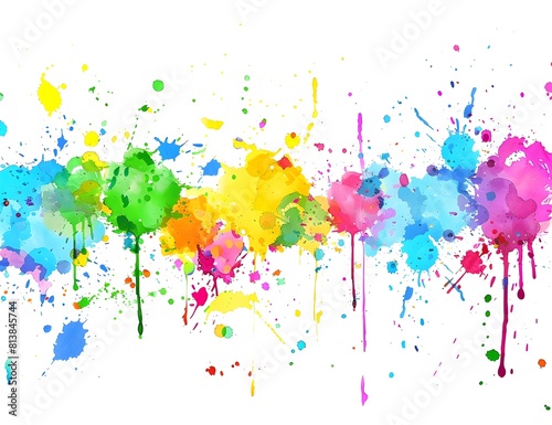 Colorful paint splatter background vector illustration on white background  