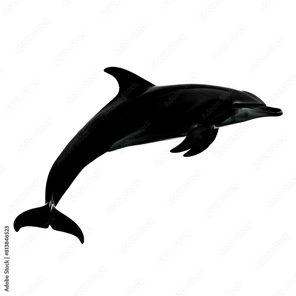 Fototapeta premium Silhouette of a dolphin
