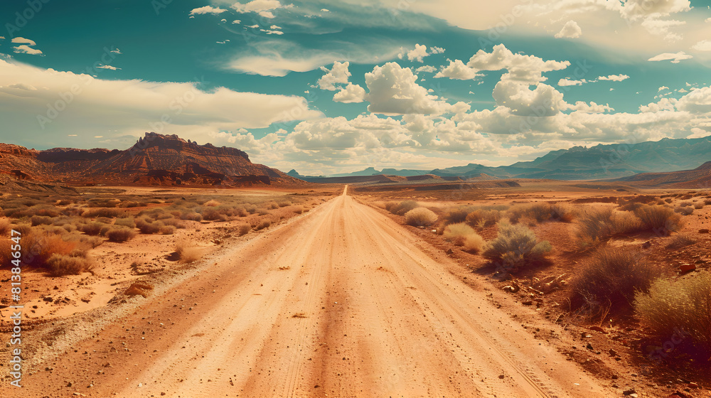 Fototapeta premium A road in the wild west