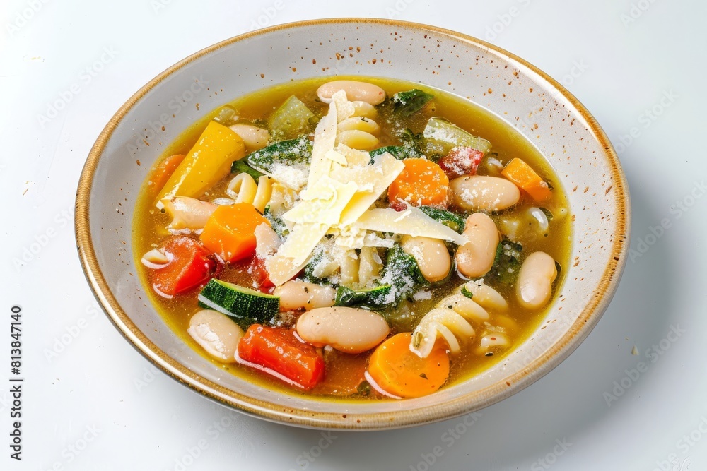 Mouthwatering Acquacotta Soup in Beautiful Rustic Bowl Mouthwatering Acquacotta Soup in Beautiful Rustic Bowl