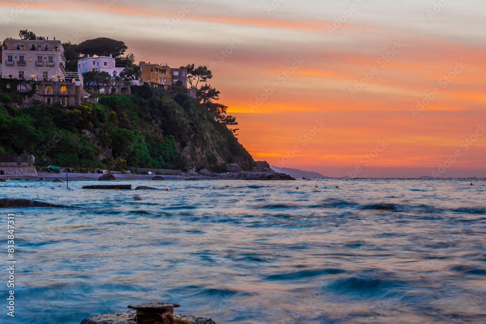 Obraz premium The wonderful island of Capri, amalfi coast, bay of naples, italy