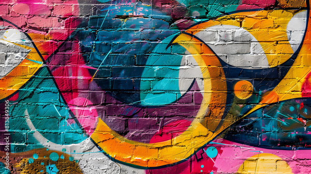 Fototapeta premium Bright graffiti on the wall