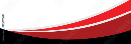 abstract red and blak business banner background with dynamic curves composition