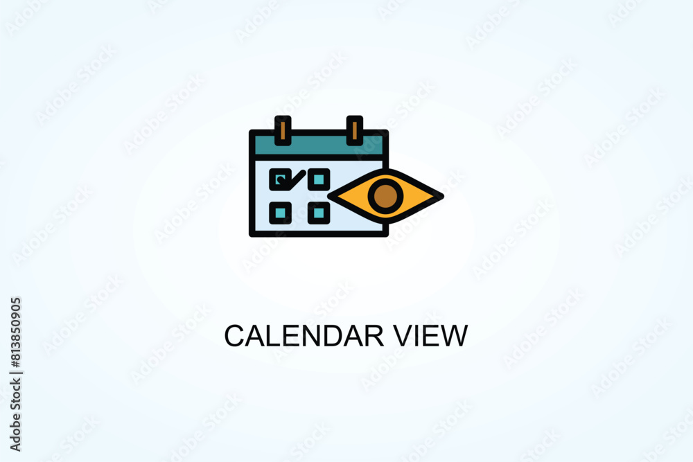 Calendar View Vector Or Logo Sign Symbol Illustration Calendar View Vector Or Logo Sign Symbol Illustration