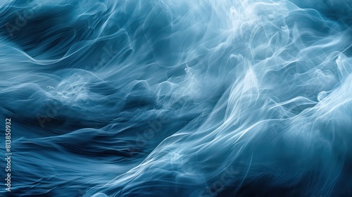 abstract wallpaper of a frozen waves in ice-blue tones