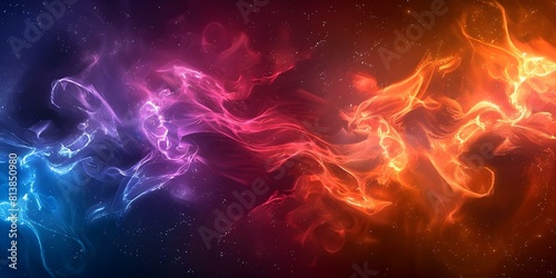 Vibrant cosmic art with corals nebulae galaxies and radiant astral patterns. Concept Cosmic Art  Vibrant Colors  Coral Texture  Nebula Galaxies  Astral Patterns