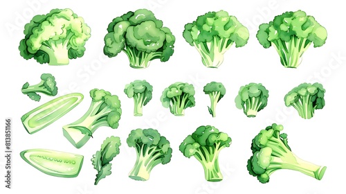 Assorted Fresh Green Vegetables for Healthy Eating and Cooking