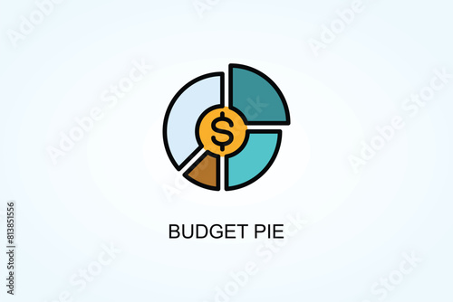 Budget Pie Vector  Or Logo Sign Symbol Illustration
