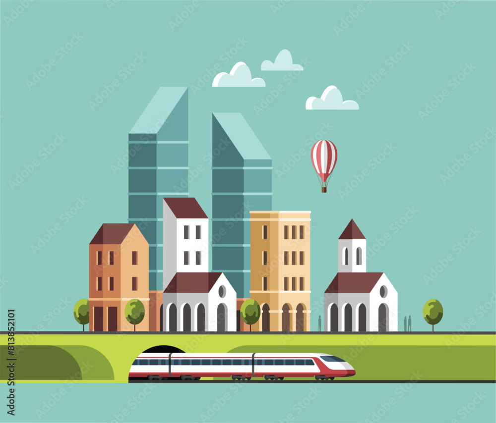 illustration of a city illustration of a city