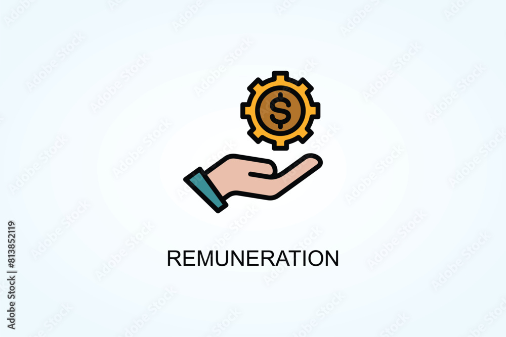 Obraz premium Remuneration Vector Or Logo Sign Symbol Illustration