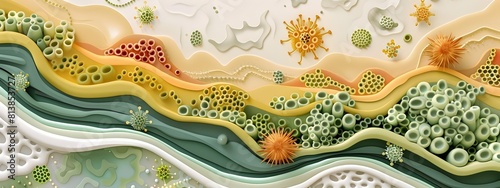 Bacterial Symbiosis A Harmonious D of Bacteria and Host Organisms in a Mutualistic Relationship photo