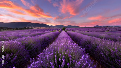 Lavender Fields Under Encha...